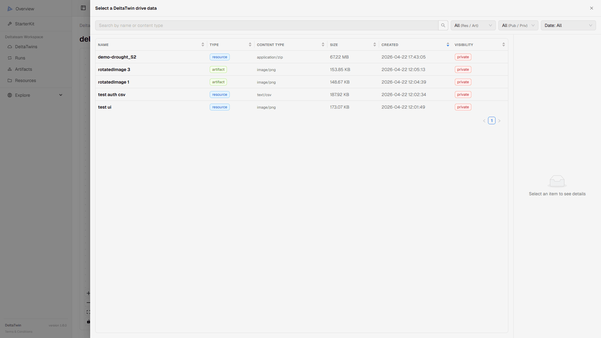 Drive data picker